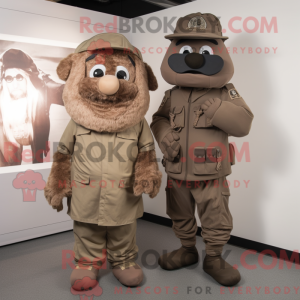 Costume de mascotte marron...