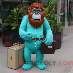 Turquoise Orangutan mascot...