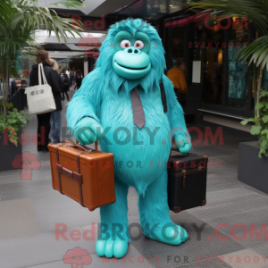 Turquoise Orangutan mascot...
