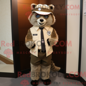Postava maskota Tan Raccoon...