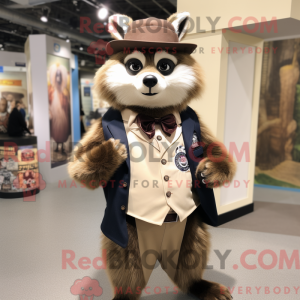 Tan Raccoon mascot costume...