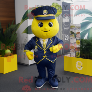 Navy Lemon maskot kostume...