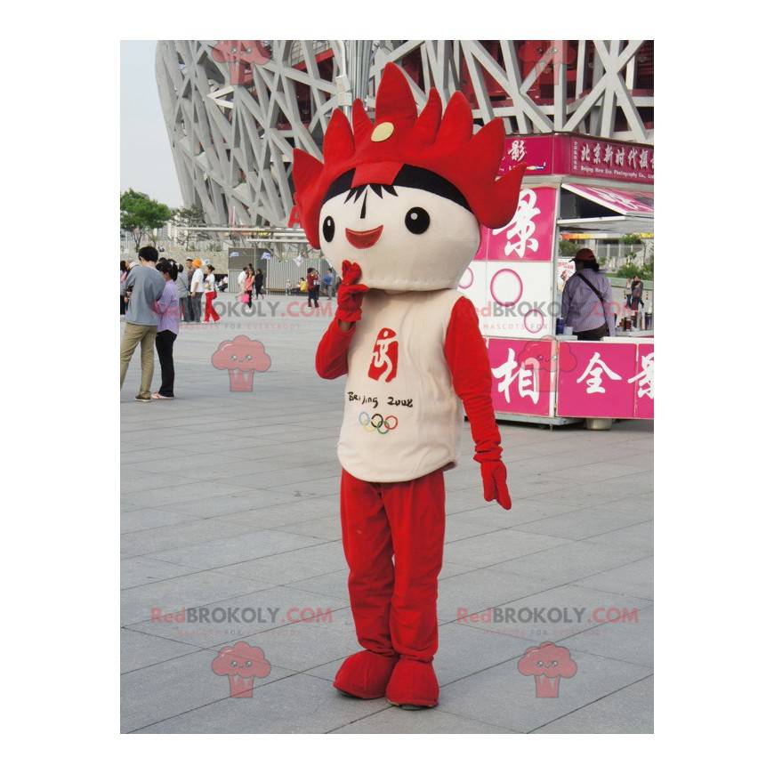 Zwart, wit en rood mascotte van de Olympische Spelen van 2012 -