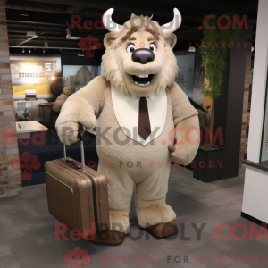 Beige wolharige neushoorn...