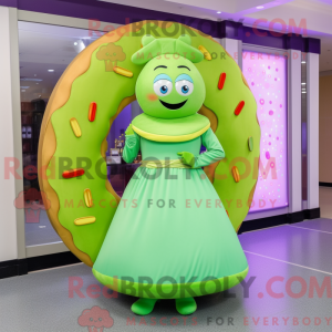 Lime Green Donut mascot...