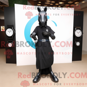 Sort Horseshoe maskot...