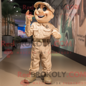 Mascotte de soldat beige...