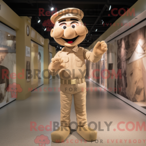 Beige Soldier maskot...