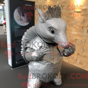 Sølv Armadillo maskot...