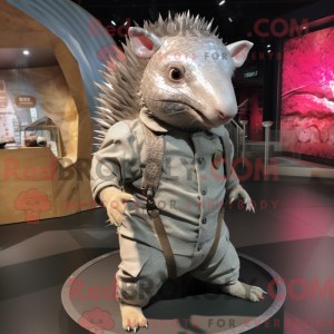 Sølv Armadillo maskot...