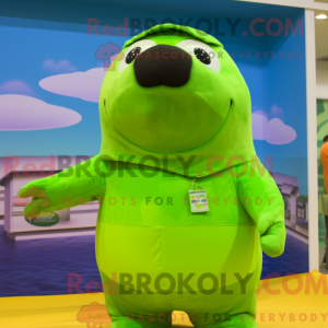 Postava maskota Lime Green...