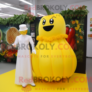 Gul Pepper maskot kostyme...