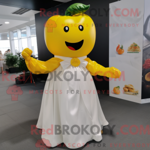 Gul Pepper maskot kostyme...
