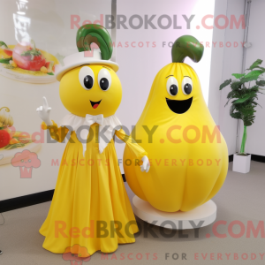 Gul Pepper maskot kostyme...