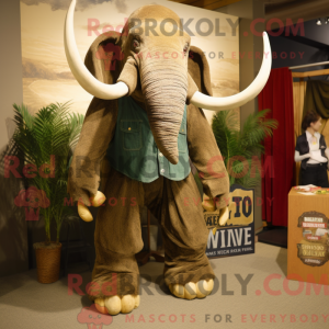 Olive Mammut Maskottchen...