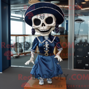 Navy Skull-mascottekostuum...
