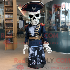 Navy Skull-mascottekostuum...