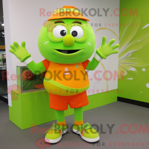 Personaggio mascotte verde...