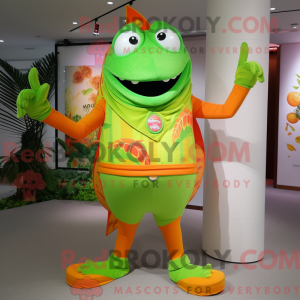 Personaggio mascotte verde...