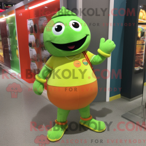 Postava maskota Lime Green...