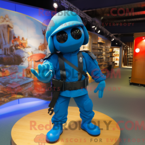 Blue Para Commando mascot...