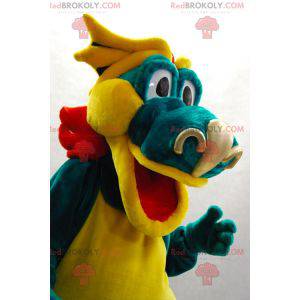 Yellow and red green dragon mascot. Colorful dragon -