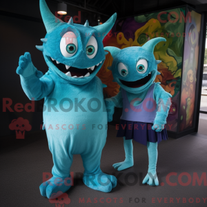 Postava maskota Teal Devil...