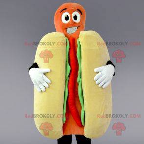 Riesiges Hot Dog Maskottchen. Fast-Food-Kostüm - Redbrokoly.com