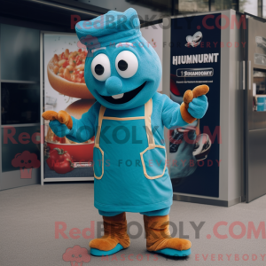 Turkis Currywurst maskot...