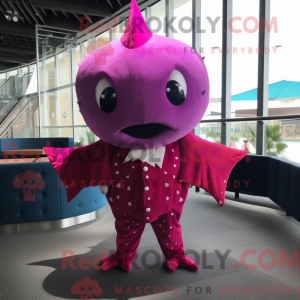 Magenta Stingray maskot...