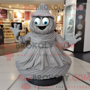 Grijs Gyro-mascottekostuum...