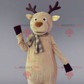 Giant caribou elg reinsdyr maskot med et skjerf - Redbrokoly.com