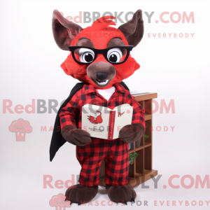 Rote Fledermaus Maskottchen...
