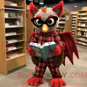 Red Bat maskot kostume...