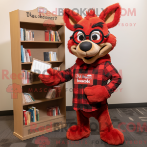 Red Bat maskot kostume...