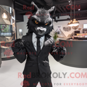 Zwart Lynx mascottekostuum...