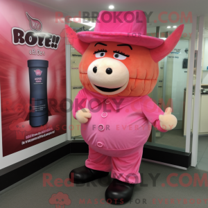 Pink Beef Wellington mascot...