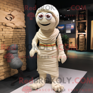 Cream Mummy maskot kostume...