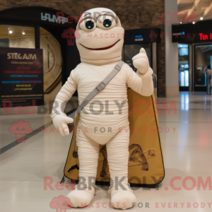 Cream Mummy maskot kostume...