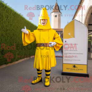 Citroengeel mascottekostuum...