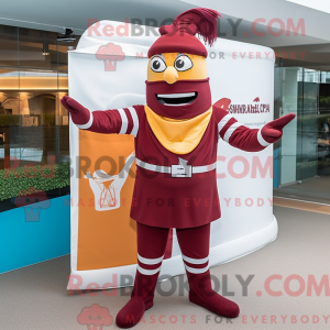 Maroon Swiss Guard maskot...
