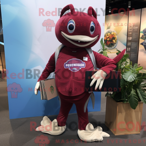 Maroon Stingray mascot...