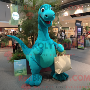 Blågrøn Brachiosaurus...