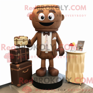 Brown Wedding Cake mascot...