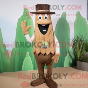 Brun asparges maskot...
