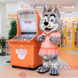 Peach Say Wolf Maskottchen...