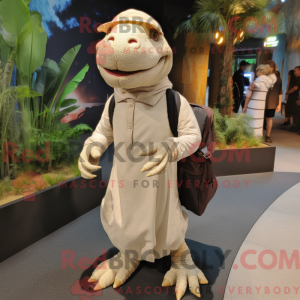 Creme Komodo Dragon maskot...