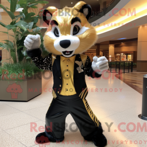 Gold Skunk maskot kostume...