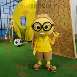 Gold Soccer Goal maskot...