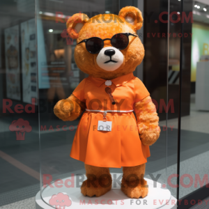 Oranje beer mascottekostuum...